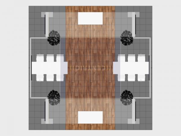 RE-9177 Island Rental Trade Show Exhibit -- Plan View