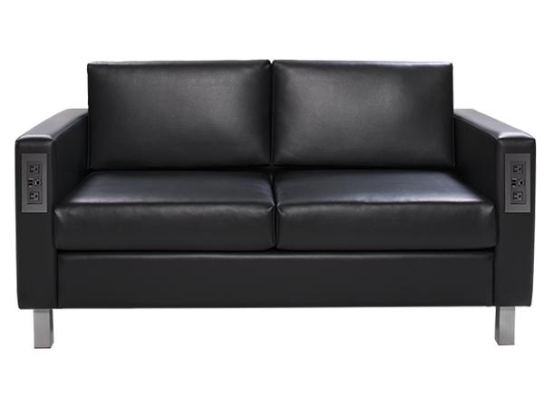 Naples Loveseat, Powered -- Trade Show Furniture Rental