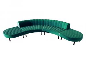 Endless Low Back Comma Sectional -- Trade Show Furniture Rental