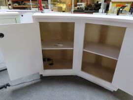 Custom Curved Laminated Counters with RGB Programmable Accent Lights and Locking Storage -- View 4